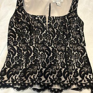 White House Black Market - Black Lacy - 2-piece - silk-lined skirt set